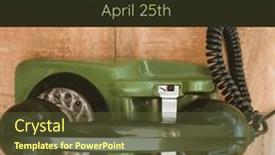  Presentation with telephone - Presentation theme having composition-of-national-telephone-day background and a tawny brown colored foreground