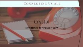  Presentation with telephone - Slide deck having composition-of-national-telephone-day background and a violet colored foreground