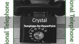  Presentation with telephone - Slide set having composition-of-national-telephone-day background and a dark gray colored foreground