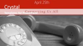  Presentation with telephone - Presentation theme having composition-of-national-telephone-day background and a crimson colored foreground