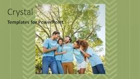  Presentation with community - PPT layouts having composition-of-national-volunteer-month background and a mint green colored foreground