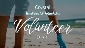  Presentation with community - Presentation theme enhanced with composition-of-national-volunteer-month background and a ocean colored foreground