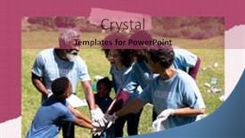  Presentation with community - Slide deck consisting of composition-of-national-volunteer-month background and a  colored foreground