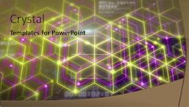  Presentation with black technology - Presentation featuring composition-of-neon-shapes-over background and a gold colored foreground