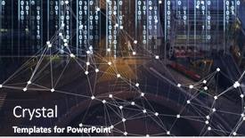  Presentation with roundabout - Slides with composition-of-net-of-connections background and a wine colored foreground