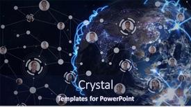  Presentation with connections - PPT theme with composition-of-network-of-connections background and a navy blue colored foreground