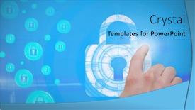  Presentation with network security - Colorful PPT theme enhanced with composition-of-network-of-connections backdrop and a light blue colored foreground