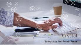  Presentation with computer network - Presentation having composition-of-network-of-connections background and a light blue colored foreground