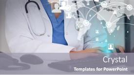  Presentation with computer network - Audience pleasing theme consisting of composition-of-network-of-connections backdrop and a gray colored foreground