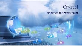  Presentation with digital image - PPT theme with composition-of-network-of-connections background and a  colored foreground