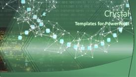  Presentation with image processing - Presentation theme consisting of composition-of-network-of-connections background and a ocean colored foreground