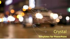  Presentation with connections - Presentation design featuring composition-of-network-of-connections background and a tawny brown colored foreground