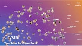  Presentation with purple business - Slide set with composition-of-network-of-connections background and a violet colored foreground