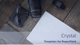  Presentation with digital image processing - Presentation design with composition-of-network-of-digital background and a sky blue colored foreground