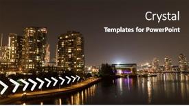  Presentation with connections - Amazing PPT theme having composition-of-network-of-light backdrop and a tawny brown colored foreground