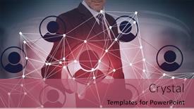  Presentation with digital finance - Amazing slide set having composition-of-network-with-digital backdrop and a coral colored foreground