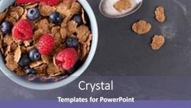  Presentation with food waste - Presentation theme having composition-of-no-more-food background and a ocean colored foreground