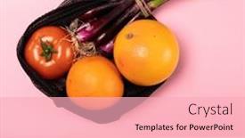  Presentation with food waste - PPT theme with composition-of-no-more-food background and a lemonade colored foreground