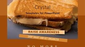  Presentation with food waste - PPT theme enhanced with composition-of-no-more-food background and a gold colored foreground