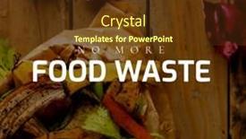  Presentation with food waste - Presentation theme with composition-of-no-more-food background and a tawny brown colored foreground