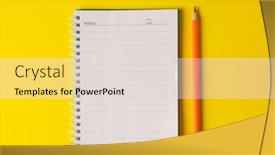  Presentation with notebook - Presentation featuring composition-of-notebook-with-copy background and a lemonade colored foreground