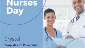  Presentation with male nurse - Presentation theme having composition-of-nurses-day-text background and a light blue colored foreground
