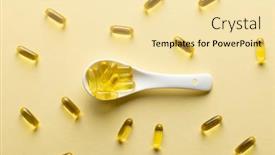 Presentation with yellow medical - Slide deck consisting of composition-of-oil-capsules background and a blonde colored foreground