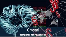  Presentation with computer security - Presentation featuring composition-of-online-paragraph-symbols background and a  colored foreground