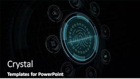  Presentation with biometric security - Theme having composition-of-online-security-biometric background and a black colored foreground