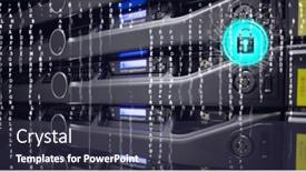  Presentation with computer security - Theme enhanced with composition-of-online-security-padlock background and a tawny brown colored foreground