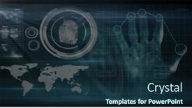  Presentation with data security - PPT layouts with composition-of-online-security-padlock background and a tawny brown colored foreground
