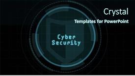  Presentation with data security - PPT theme with composition-of-online-security-text background and a wine colored foreground