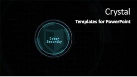  Presentation with data security - PPT theme with composition-of-online-security-text background and a black colored foreground