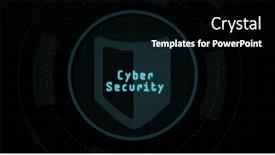  Presentation with shield - Presentation theme with composition-of-online-security-text background and a black colored foreground