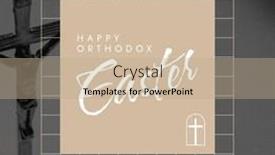  Presentation with orthodox - Slide deck having composition-of-orthodox-easter-text background and a coral colored foreground