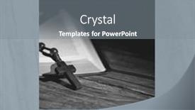  Presentation with cross faith - Slides with composition-of-orthodox-holy-saturday background and a gray colored foreground