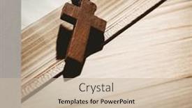  Presentation with cross faith - PPT theme featuring composition-of-orthodox-holy-saturday background and a soft green colored foreground