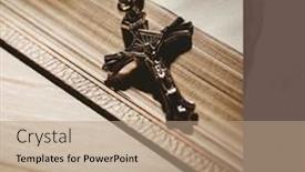  Presentation with cross faith - Presentation design having composition-of-orthodox-holy-saturday background and a coral colored foreground