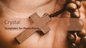  Presentation with christianity - Presentation theme consisting of composition-of-orthodox-holy-saturday background and a coral colored foreground