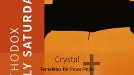  Presentation with christian faith - PPT theme having composition-of-orthodox-holy-saturday background and a gold colored foreground