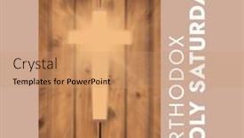  Presentation with christian faith - PPT layouts consisting of composition-of-orthodox-holy-saturday background and a coral colored foreground