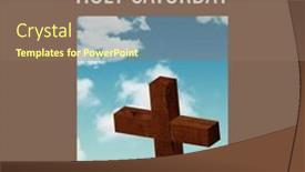  Presentation with christian faith - Presentation theme consisting of composition-of-orthodox-holy-saturday background and a violet colored foreground