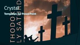  Presentation with christian faith - Slide deck featuring composition-of-orthodox-holy-saturday background and a navy blue colored foreground