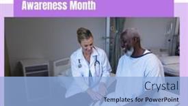  Presentation with pancreatic cancer - Presentation theme enhanced with composition-of-pancreatic-cancer-awareness background and a light blue colored foreground