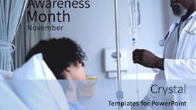  Presentation with pancreatic cancer - Presentation theme with composition-of-pancreatic-cancer-awareness background and a light blue colored foreground