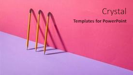  Presentation with education pink - Slides consisting of composition-of-pencils-standing background and a coral colored foreground