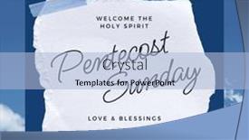  Presentation with pentecost - Presentation consisting of composition-of-pentecost-sunday-text background and a light blue colored foreground