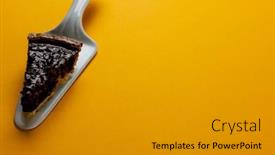  Presentation with server - Presentation theme enhanced with composition-of-piece-of-pie background and a gray colored foreground