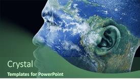  Presentation with sustainability - Presentation design consisting of composition-of-planet-earth background and a ocean colored foreground