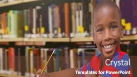  Presentation with back school education - Cool new slide set with composition-of-portrait-of-smiling backdrop and a  colored foreground